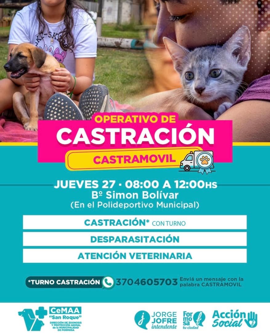 Flyer Castración Formosa Capital